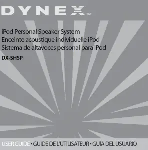 DYNEX DX-SHSP iPod Personal Speaker System User Guide