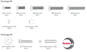 ONE FOR ALL WM4662 Full-Motion TV Mount - parts01