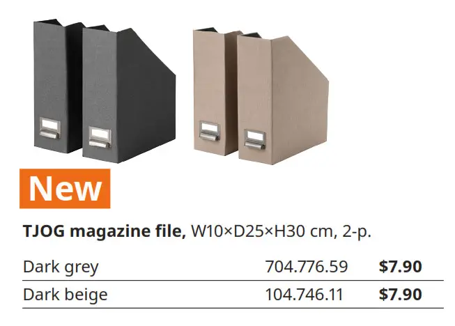 JOG magazine file, W10×D25×H30 cm, 2-p