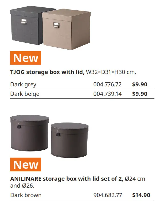 TJOG storage box with lid, W32×D31×H30 cm.