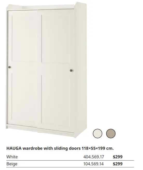 Wardrobe with sliding doors