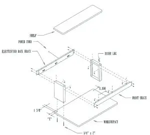 GLOBAL INDUSTRY B2334698 Bench-In-A-Box Technical -- Mount riser