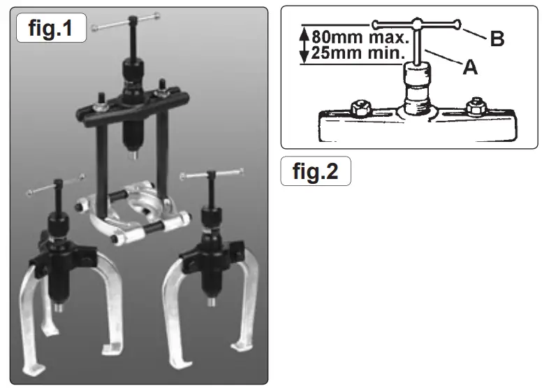 SEALEY PS982 25pc Hydraulic Puller Set-OPERATION