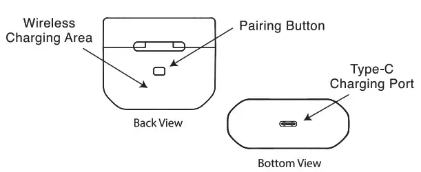 DANGOBUDS Black V08 Active Noise Cancelling Earbuds- Charging