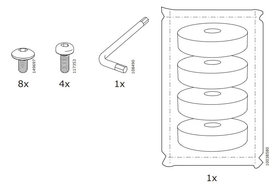 IKEA BALSBERGET Chair Frame Instruction Manual - Accessory