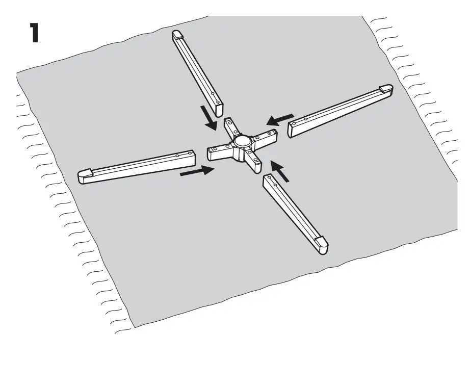 IKEA BALSBERGET Chair Frame Instruction Manual - Assembly 1
