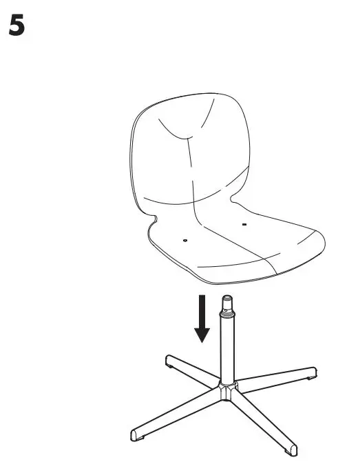 IKEA BALSBERGET Chair Frame Instruction Manual - Assembly 5