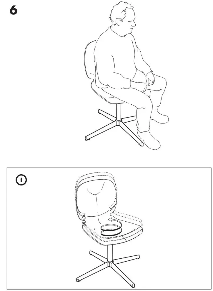 IKEA BALSBERGET Chair Frame Instruction Manual - Assembly 6