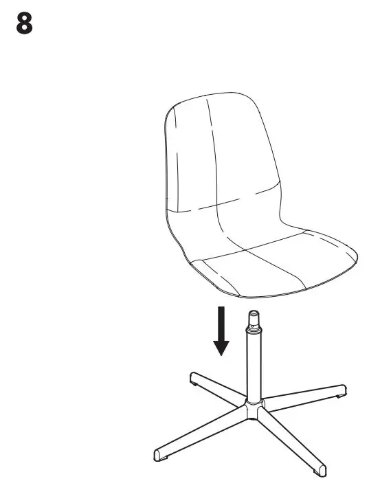 IKEA BALSBERGET Chair Frame Instruction Manual - Assembly 8