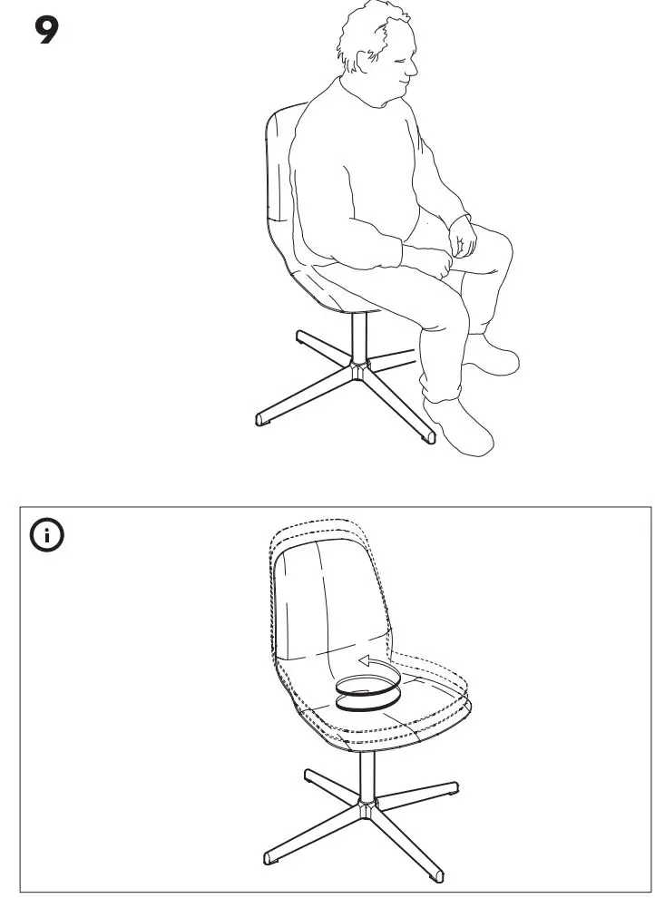 IKEA BALSBERGET Chair Frame Instruction Manual - Assembly 9