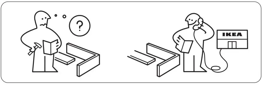 IKEA BALSBERGET Chair Frame Instruction Manual - Contact Customer Care