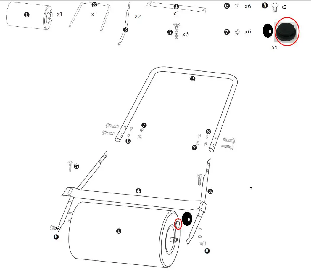 OYPLa 2459 30L Water Filled Garden Lawn Roller-1