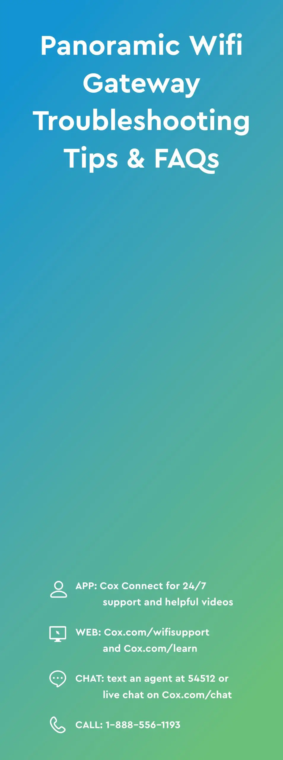 Cox PW3 Panoramic Wifi Gateway Instructions