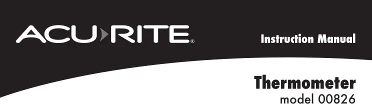 ACCURITE Thermometer Instruction Manual