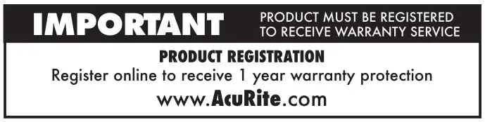 ACCURITE Thermometer - PRODUCT REGISTRATION