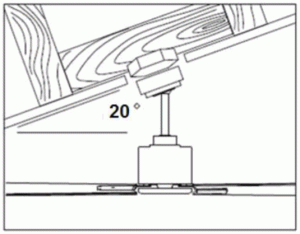 Beacon LIGHTING Lucci Grenada Series Ceiling Fan - ANGLED CEILING INSTALLATION