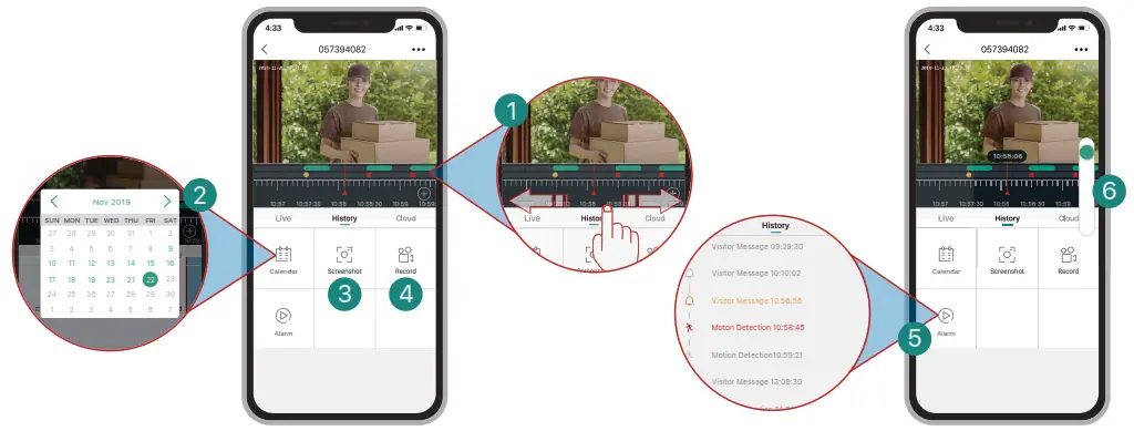 Shenzhen Joystek Intelligence J6 Wireless WiFi Video Doorbell Camera - History Playback