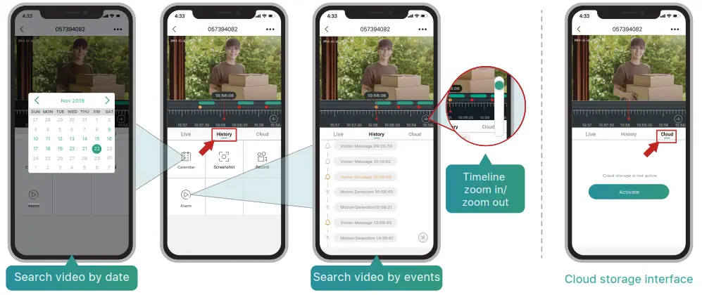 Shenzhen Joystek Intelligence J6 Wireless WiFi Video Doorbell Camera - Recording