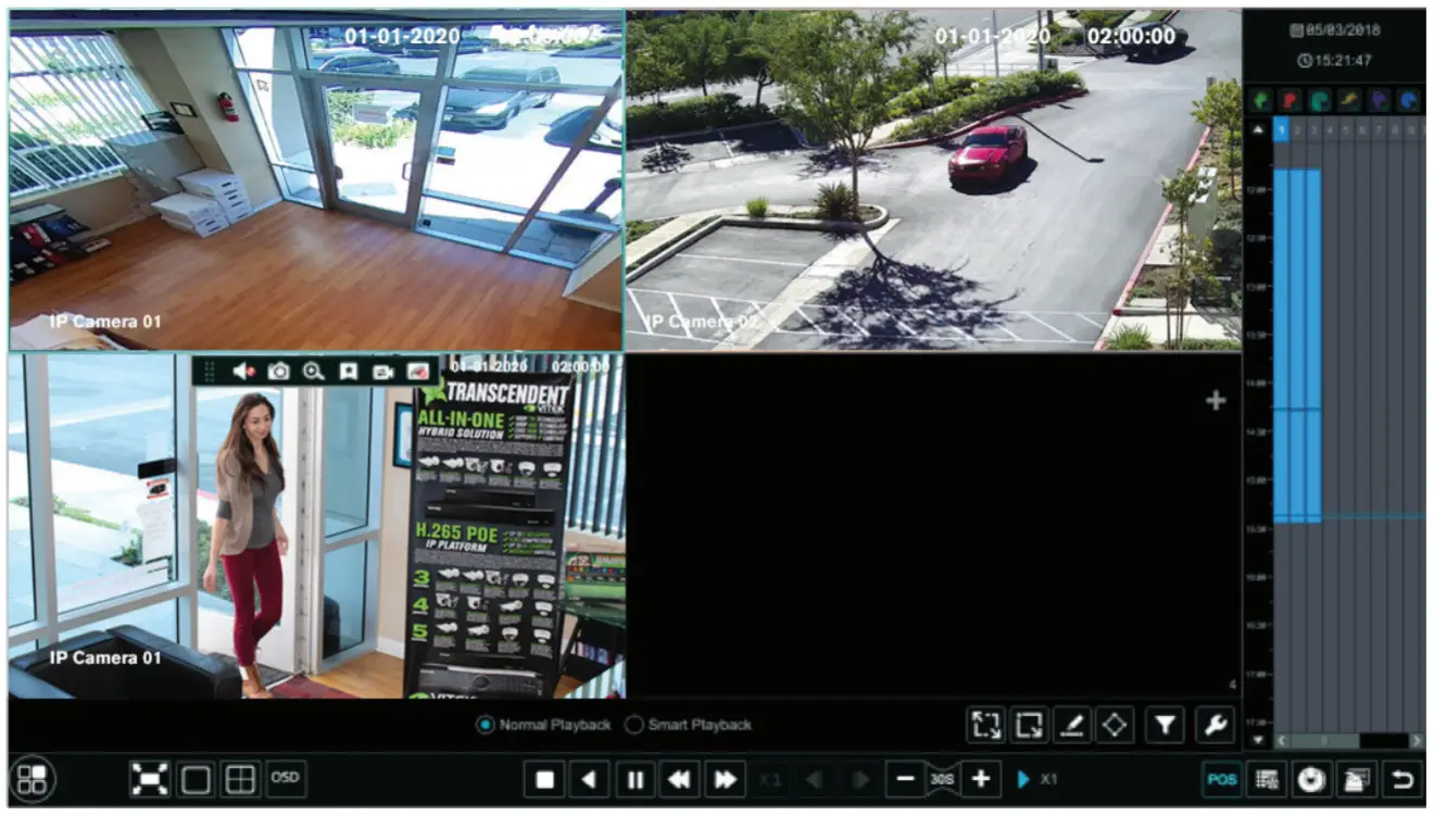 VITEK VT TNR414PN 8MP Real Time PoE Network Video Recorder - General playback