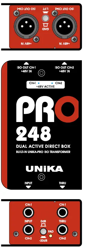 UNiKA-PRO-248-Audio-Interface-Dual-Active-Direct-Box-fig-1
