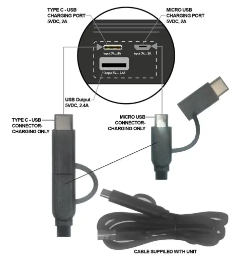 Battery Tender 030-1030-PS 600Amp Vehicle Jump Starter and Portable Power Bank fig 2