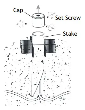 AMP Lighting APL-3023-4-B-BZ Low Voltage Landscape Lighting - Cap from Stake