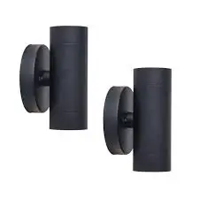 LUTEC 5510808012 2-Light Black LED Outdoor Wall Sconce Lantern pro