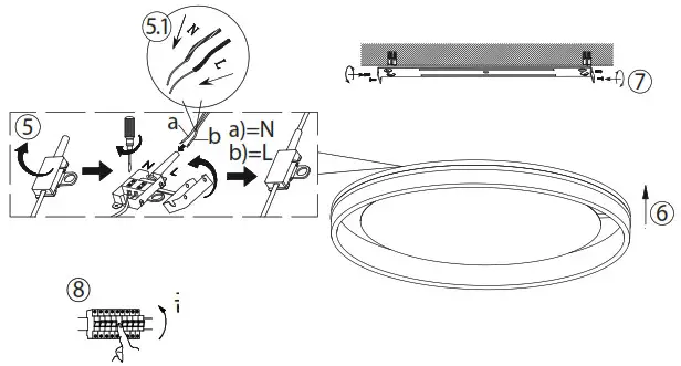 Paul Neuhaus 8414 60 LED Ceiling Light - electrical