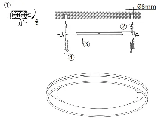 Paul Neuhaus 8414 60 LED Ceiling Light - fitting