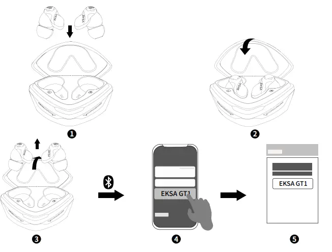 EKSA GT1 True Wireless Earphone - pair