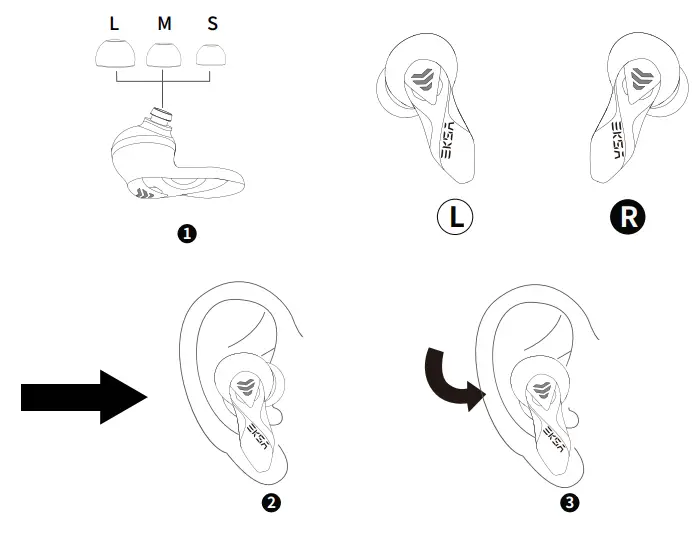 EKSA GT1 True Wireless Earphone - properly