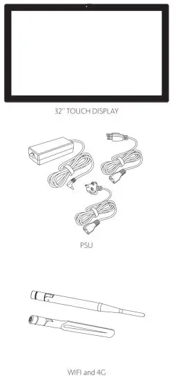 OUTFORM T432S11 32 Inch Touch Display - Package Contents