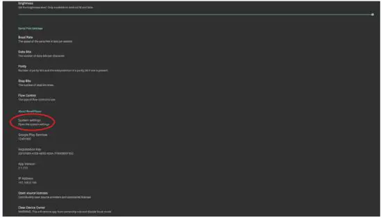 OUTFORM T432S11 32 Inch Touch Display - System settings