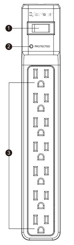 CyberPower 7-Outlet Surge Protector- 01