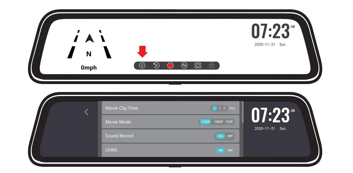 WOLFBOX-G840S-Touch-Screen-Streaming-Mirror-Dual-DasH-Camera-4