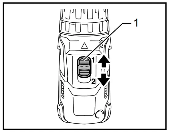 makita DHP470 Cordless Hammer Driver Drill - Speed change