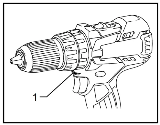 makita DHP470 Cordless Hammer Driver Drill - front lamp