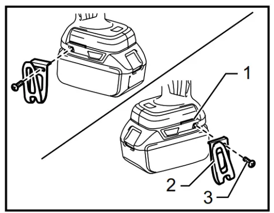 makita DHP470 Cordless Hammer Driver Drill - hook