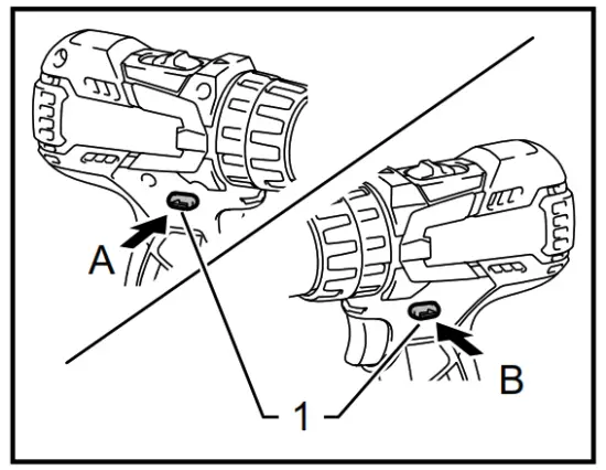 makita DHP470 Cordless Hammer Driver Drill - switch action