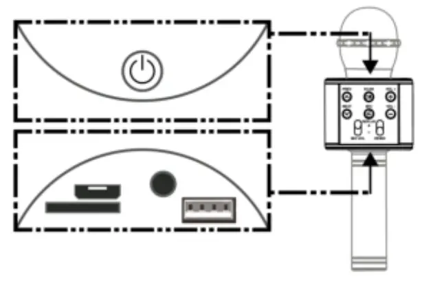 KM01 Blue Karaoke Microphone