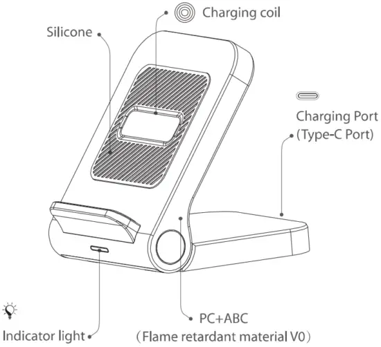 Shenzhen Digtec Technology DT X6L Compact Wireless Charging Stand - FIG 1