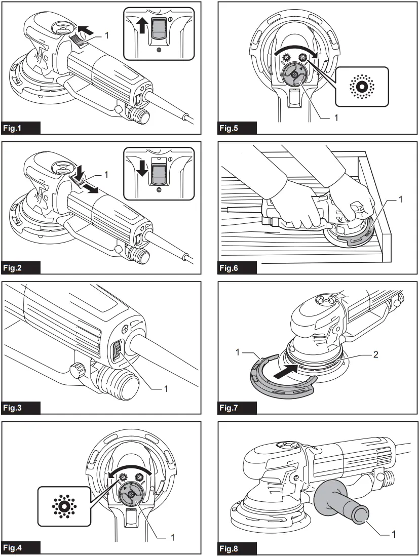 makita BO6050 Random Orbit Sander - Fig 1