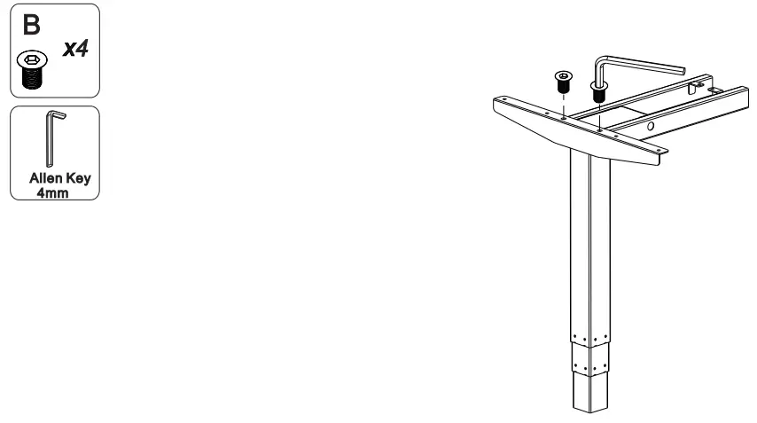 effydesk Height Adjustable Electric Standing Desk - STEP 3