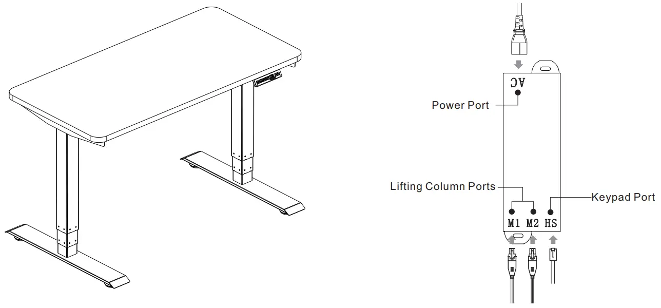 effydesk Height Adjustable Electric Standing Desk - STEP11