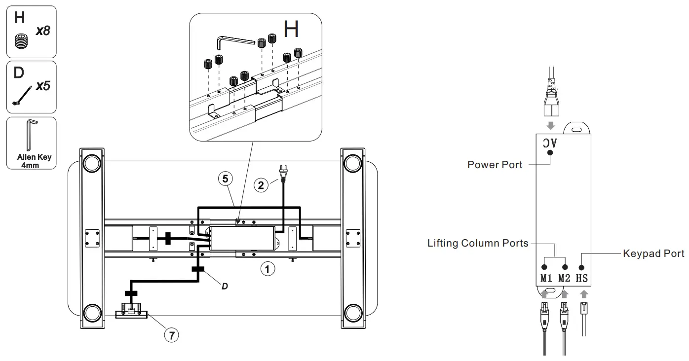effydesk Height Adjustable Electric Standing Desk - STEP8