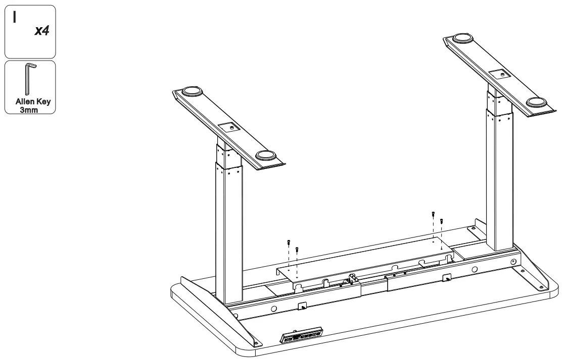 effydesk Height Adjustable Electric Standing Desk - STEP9