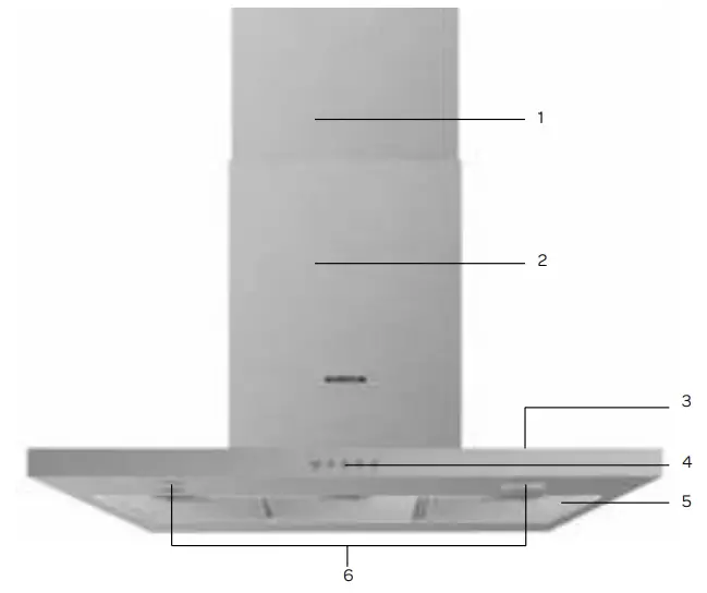 INVENTUM AKB9004RVS Wall Mount Cooker Hood - description