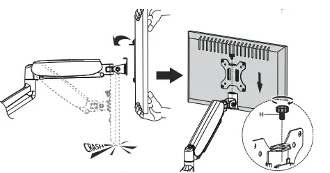 MOUNT-IT TPM-MA09 Height Adjustable Single Monitor Desk Mount-fig9