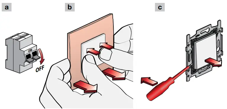 niko-PM001-120XX-Finishing-Set-Studio-100-for-230-V-single-switch-fig-1