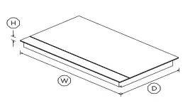 FISHER PAYKEL CI365DTB2N 36 Inch Induction Cooktop - DIMENSIONS